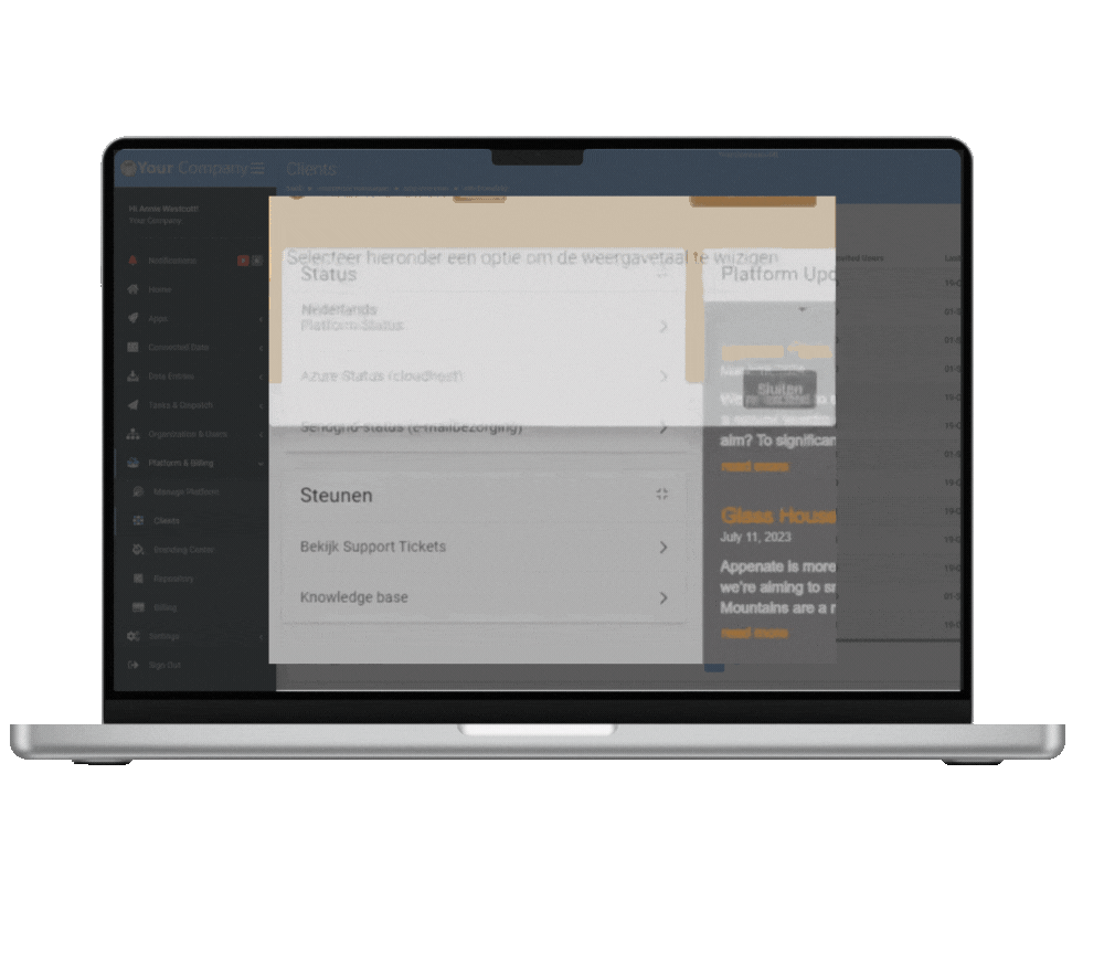 Laptop showcasing Multi-Language Functionality